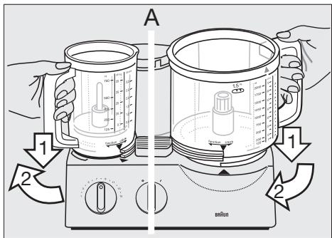BRAUN FP3010 - Mise en place des bols de travail - 1