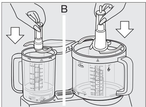 BRAUN FP3010 - Mise en place des bols de travail - 2