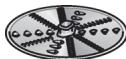 BOSCH MUMP1000 - Vendbar raspeskive - grov/fin - 1