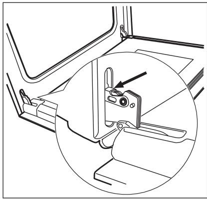ELECTROLUX EKM70571X - Removing the oven door and the glass panel - 3