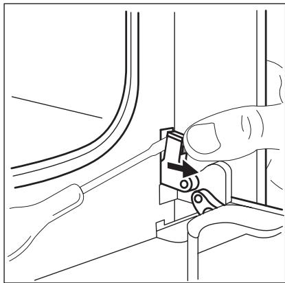 ELECTROLUX EKM70571X - Removing the oven door and the glass panel - 2