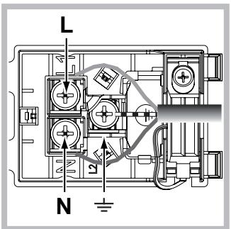 HOTPOINT FI7861SHICHA - Fitting the power supply cable - 2