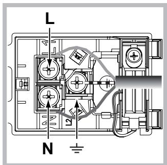 HOTPOINT FI7861SHICHA - Montaje del cable de alimentacion electrica - 2