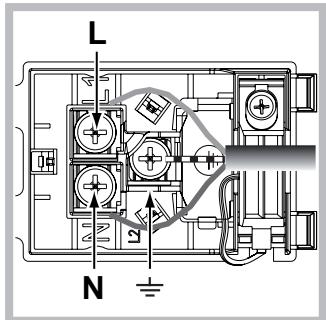 HOTPOINT FI6864SPICHA - Montaje del cable de alimentacion electrica - 2
