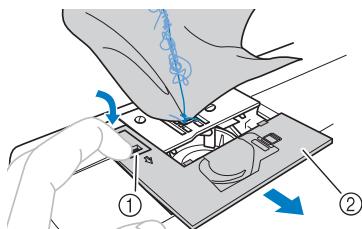 BROTHER CX70PE - ■ Pour enlever le tissu de la machine - 1