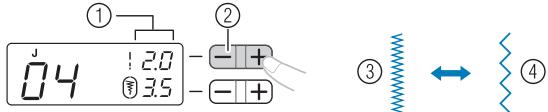 ① 04 : 2.0 3.5 ② - + - + ③ ↔ ④