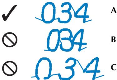 ✓ 0.34 A ∅ 0.34 B ∅ 0.34 C
