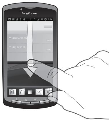 ERICSSON XPERIA PLAY R800 - Checking notifications and ongoing activities - 1