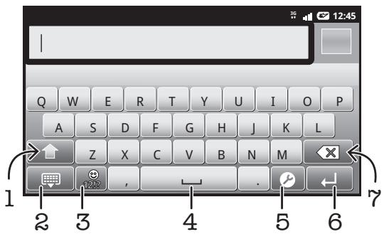ERICSSON XPERIA PLAY R800 - Using the keyboard - 1