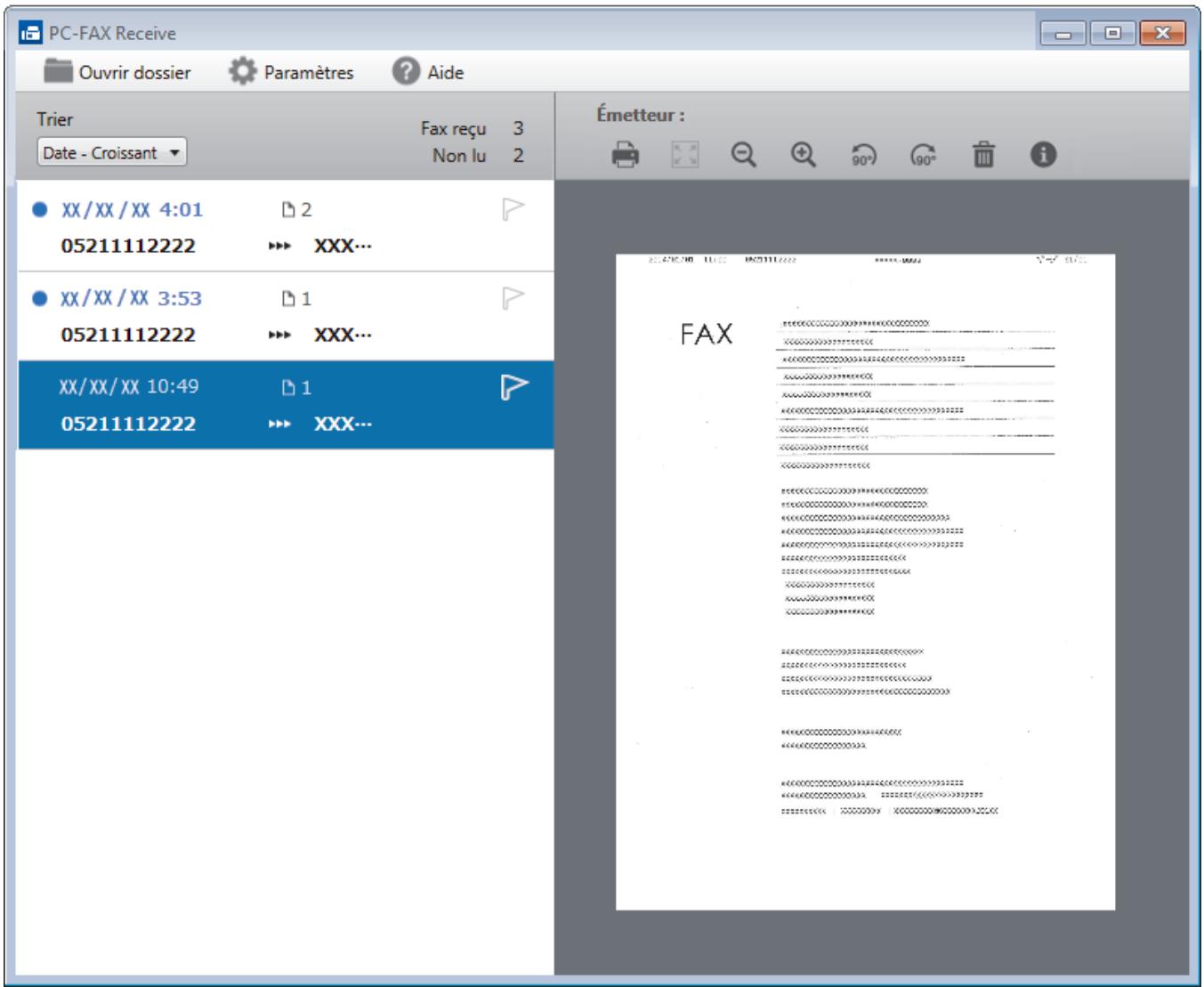 BROTHER MFC-L2730DW - Consulter les messages pc-fax reçus (windows®) - 1