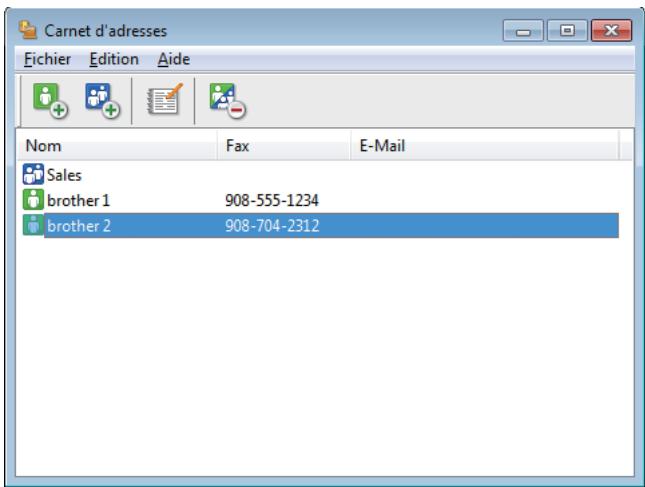 BROTHER MFC-L2730DW - Ajouter un membre à votre carnet d'adresses pc-fax (windows®) - 1