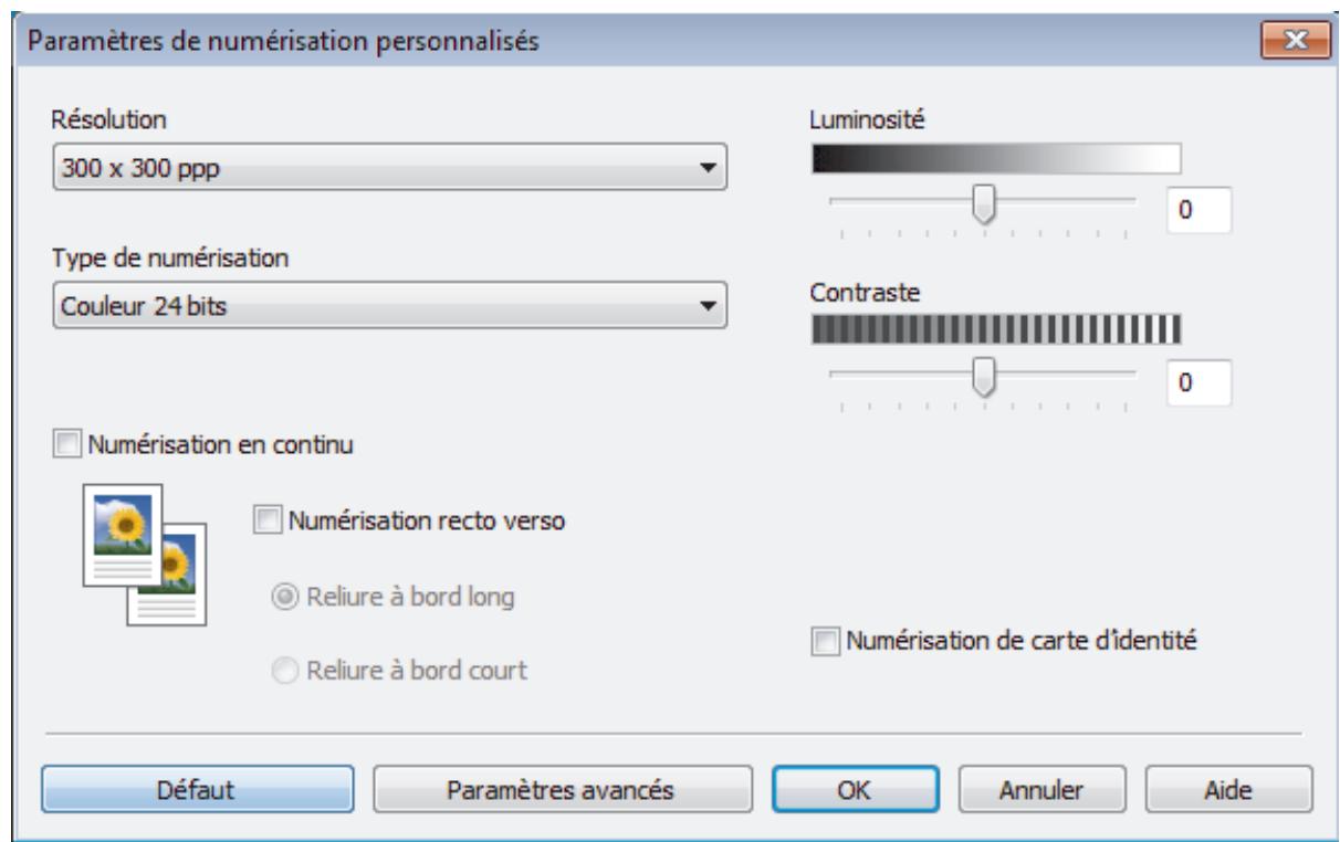 BROTHER MFC-L2730DW - Paramètres de numérisation personnalisés (windows®) - 1