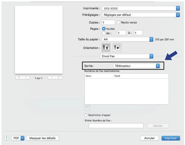 BROTHER MFC-L2730DW - Envoyer des fax depuis votre application (mac) - 2