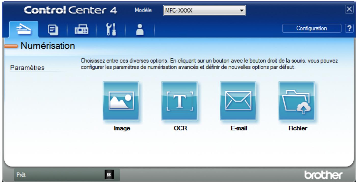 BROTHER MFC-L2730DW - Modifier le mode de fonctionnement dans CONTROLCENTER4 (windows®) - 2