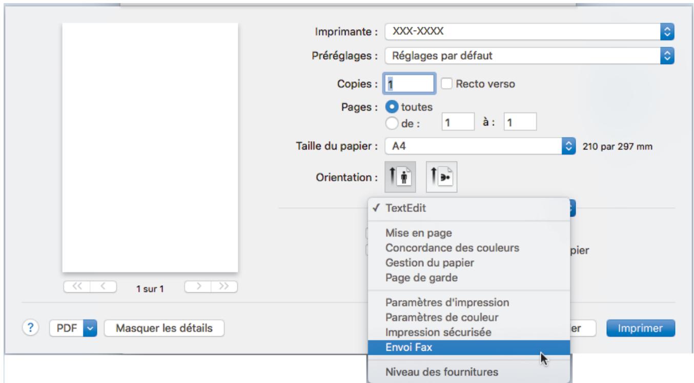 BROTHER MFC-L2730DW - Envoyer des fax depuis votre application (mac) - 1