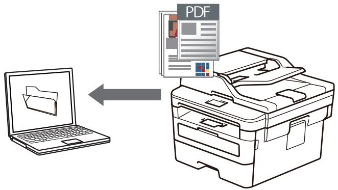 BROTHER MFC-L2730DW - Enregistrer les données numérisées dans un dossier sous forme d'un fichier PDF - 1