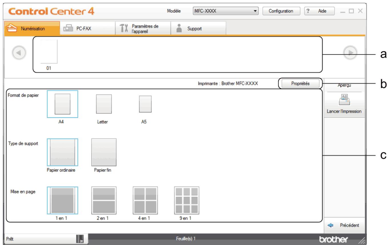 BROTHER MFC-L2730DW - Imprimer des données numérisées avec le mode accueil de CONTROLCENTER4 (windows®) - 1