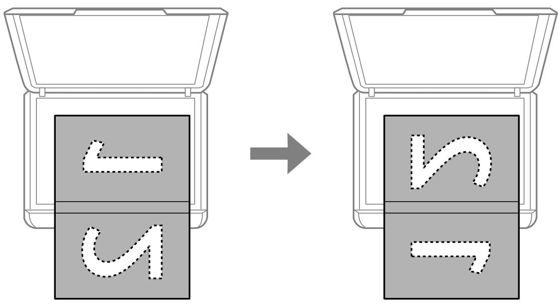 EPSON XP-3100 - Positionnement des originaux pour une disposition 2 en 1 - 5