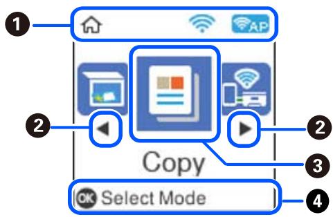 EPSON XP-3100 - Guide de l'écran d'accueil - 1
