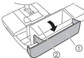 BROTHER 4234D - Tirez le couvercle du plateau vers vous pour ouvrir l'espace de rangement. - 1