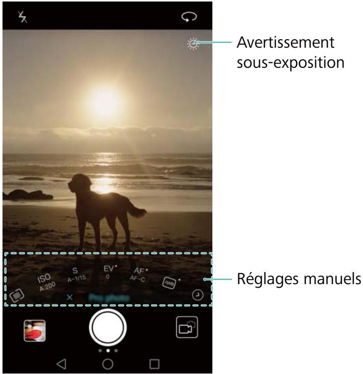 HONOR 8X - Paramètres appareil photo pro - 1