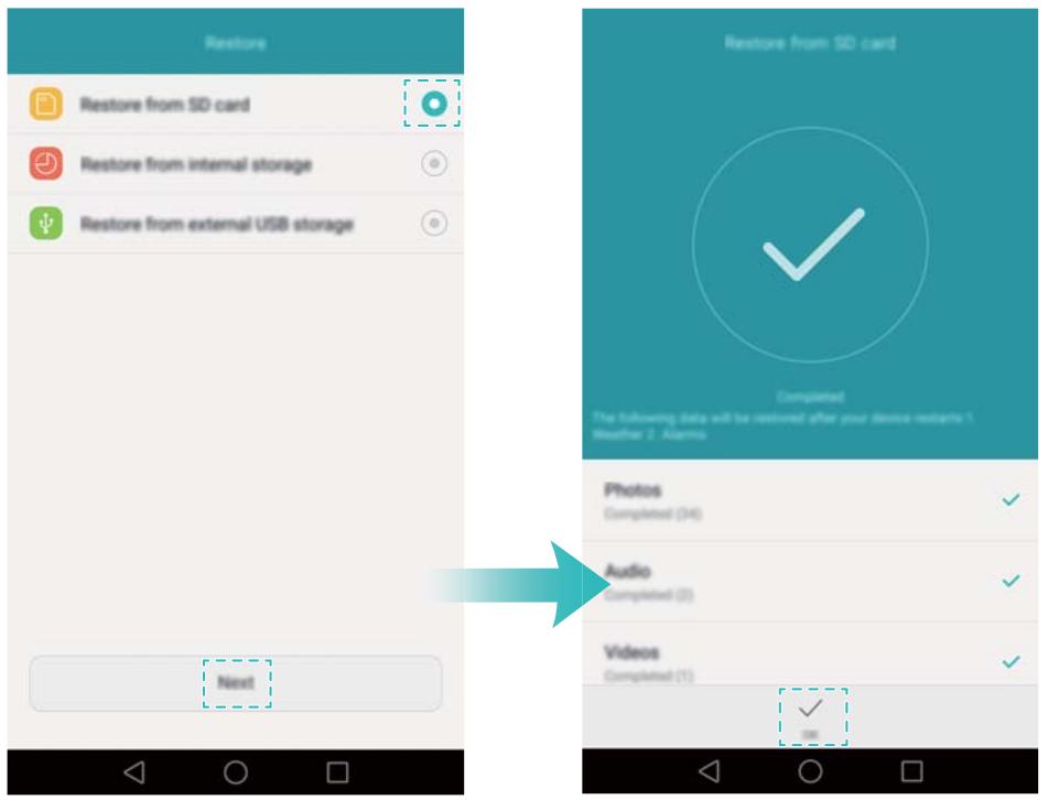 HONOR 8X - Restaurer des données à partir d'une carte microSD - 1