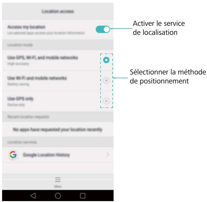 HONOR 8X - Activer le service de localisation - 1
