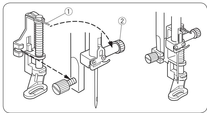 ELNA 680 - Attaching the foot holder - 2