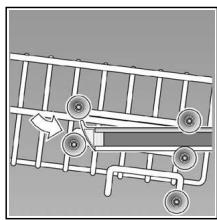 BOSCH SMS46JW01F - Panier à vaisselle supérieur avec des paires de roulettes en haut et en bas - 2