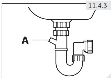 HAIER HWD120-B1558U - Raccordement du tuyau de vidange à l'évier - 2