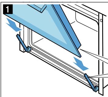 BOSCH HBG672BS2 - Accrocher la porte de l'appareil - 1