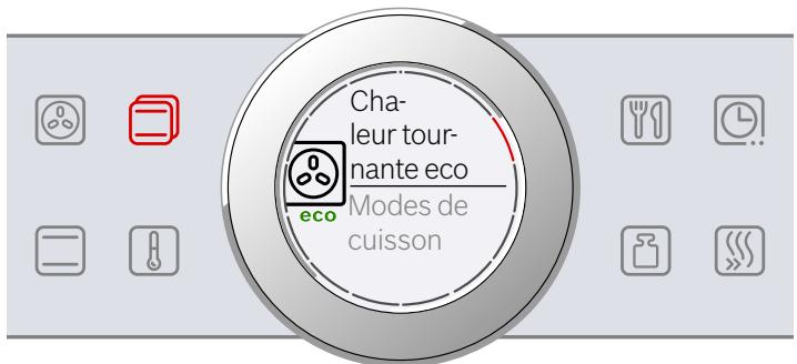 BOSCH HBG672BS2 - Réglage du mode de cuisson et de la température - 1