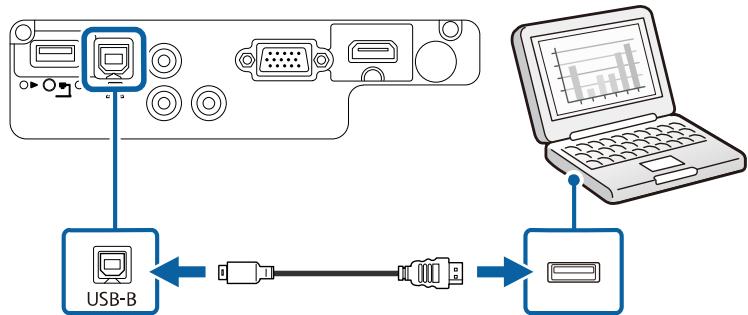 EPSON TW 5600 - TW5650 - Connexion à un ordinateur pour la vidéo et l'audio USB - 2