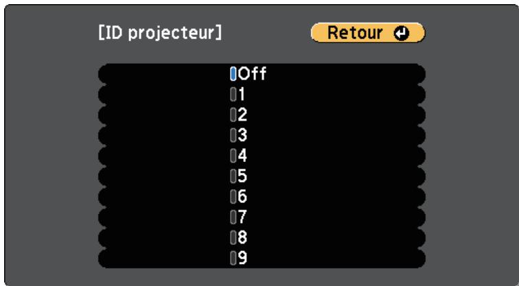 EPSON TW 5600 - TW5650 - Réglage de l'id du projecteur - 5