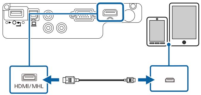 EPSON TW 5600 - TW5650 - Connexion à des smartphones ou tablettes - 5