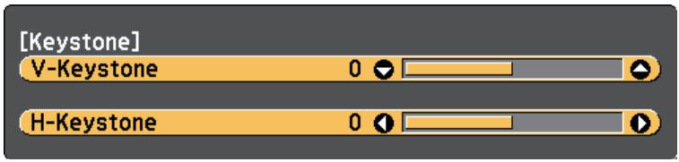 EPSON EB W41 - Correction de la forme de l'image à l'aide des boutons keystone - 2