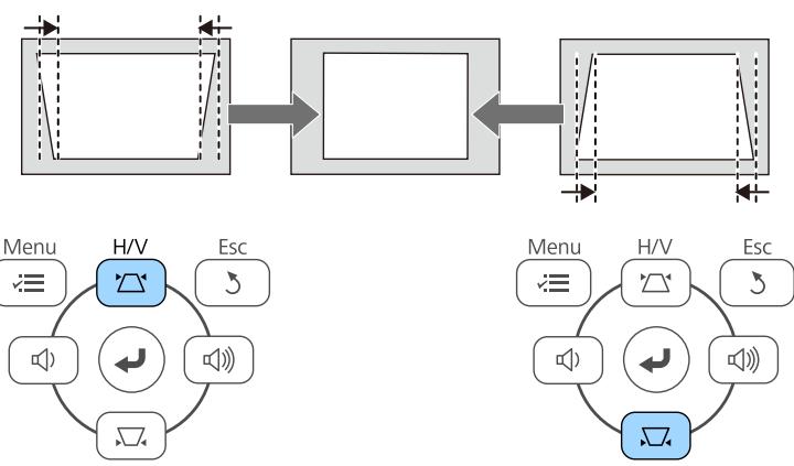 EPSON EB W41 - Correction de la forme de l'image à l'aide des boutons keystone - 3
