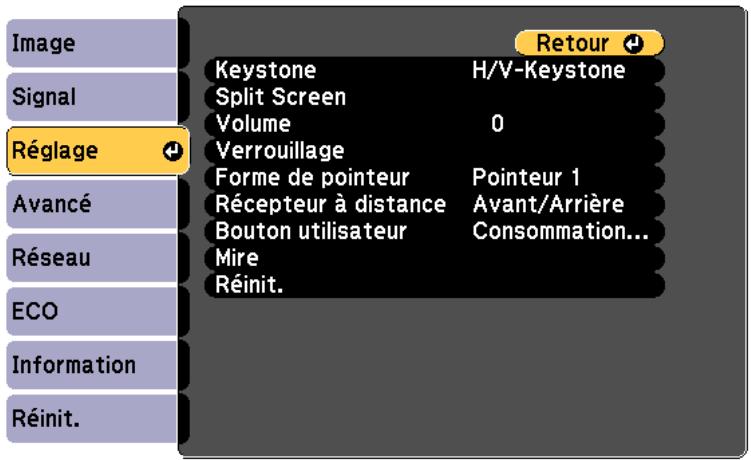 EPSON EB W41 - Correction de la forme de l'image à l'aide de quick corner - 4