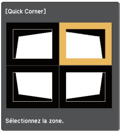 EPSON EB W41 - Correction de la forme de l'image à l'aide de quick corner - 7