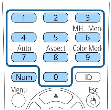 EPSON EB W41 - Saisir un mot de passe pour utiliser le projecteur - 2