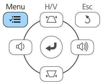 EPSON EB W41 - Verrouiller les boutons du projecteur - 2
