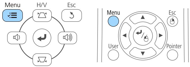 EPSON EB W41 - Modifier le mode de projection à l'aide des menus - 1