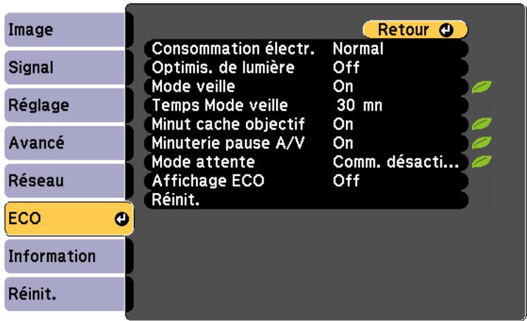 EPSON EB W41 - Menu réseau - menu réinit. - 1