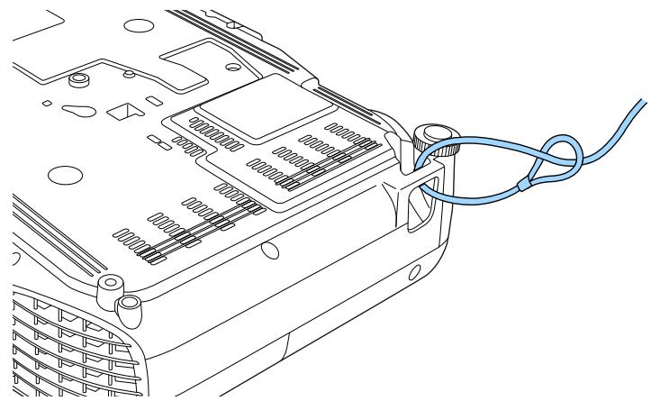 EPSON EB W41 - Installer un câble de sécurité - 2