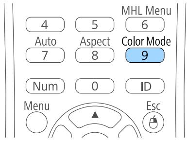 EPSON EB W41 - Modifier le mode de couleurs - 3