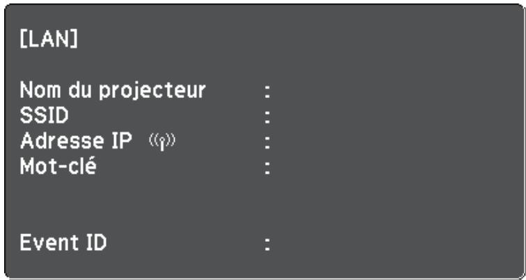 EPSON EB W41 - Appuyez sur le bouton [LAN] de la télécommande. - 1