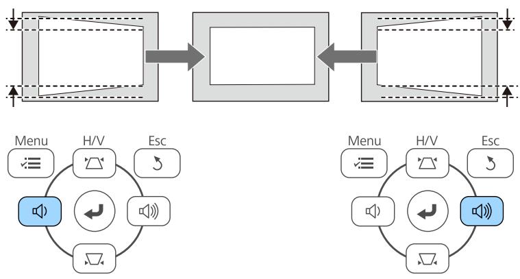 EPSON EB W41 - Correction de la forme de l'image à l'aide des boutons keystone - 4