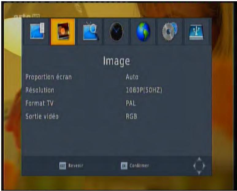 VISIOSAT TVT 100 - Réglages Image - 1