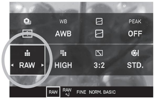 SIGMA SD QUATTRO - Par exemple, pour changer la qualité d'image en format RAW - 1