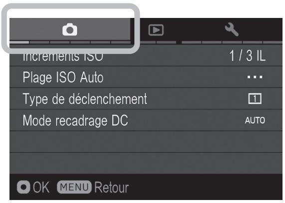 SIGMA SD QUATTRO - Lorsque vous êtes dans un sous-menu: - 1